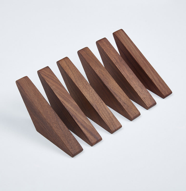 4-pc Natural Wood Wall Hooks