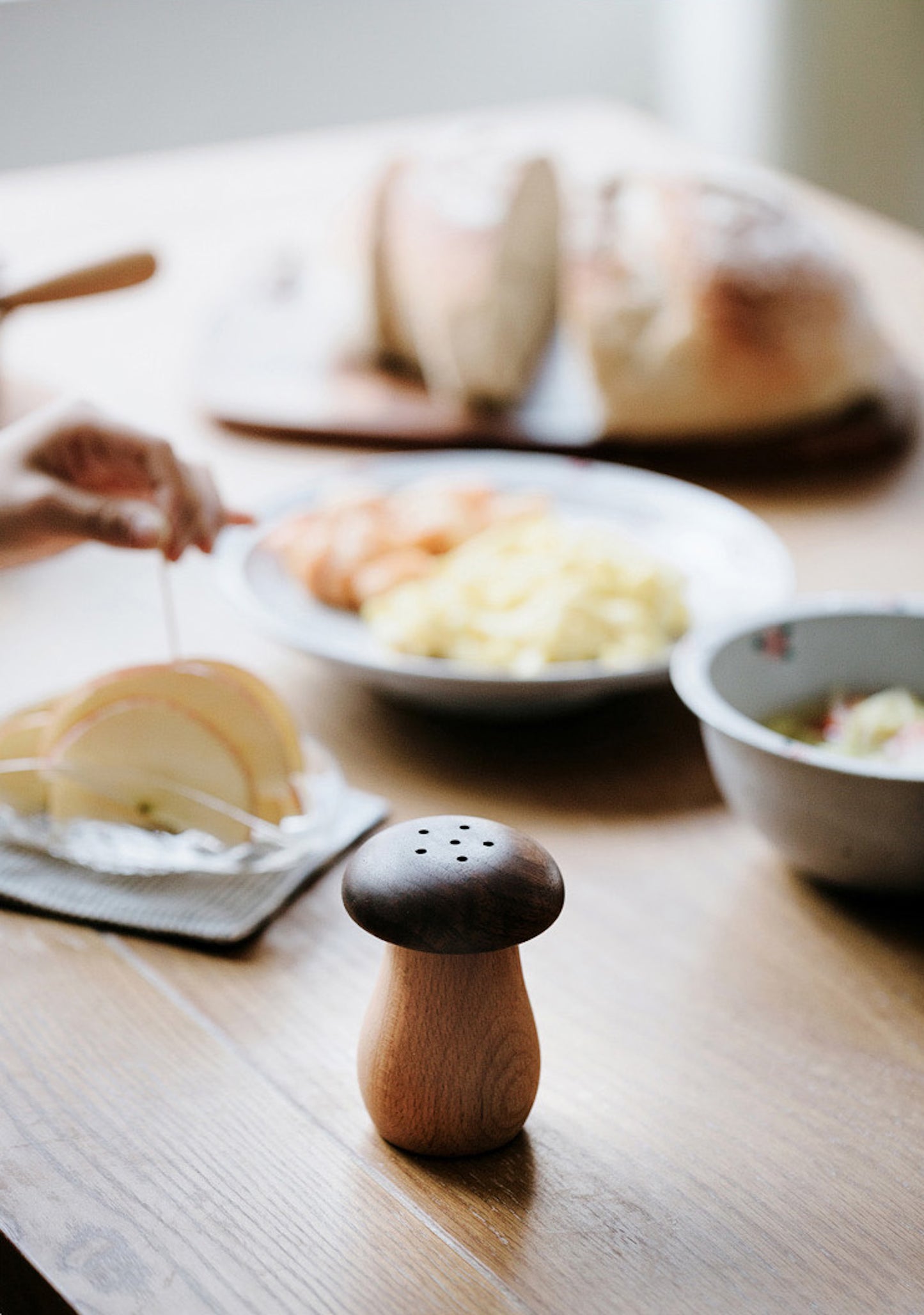 Solid Wood Mushroom Toothpick Holder | Dispenser