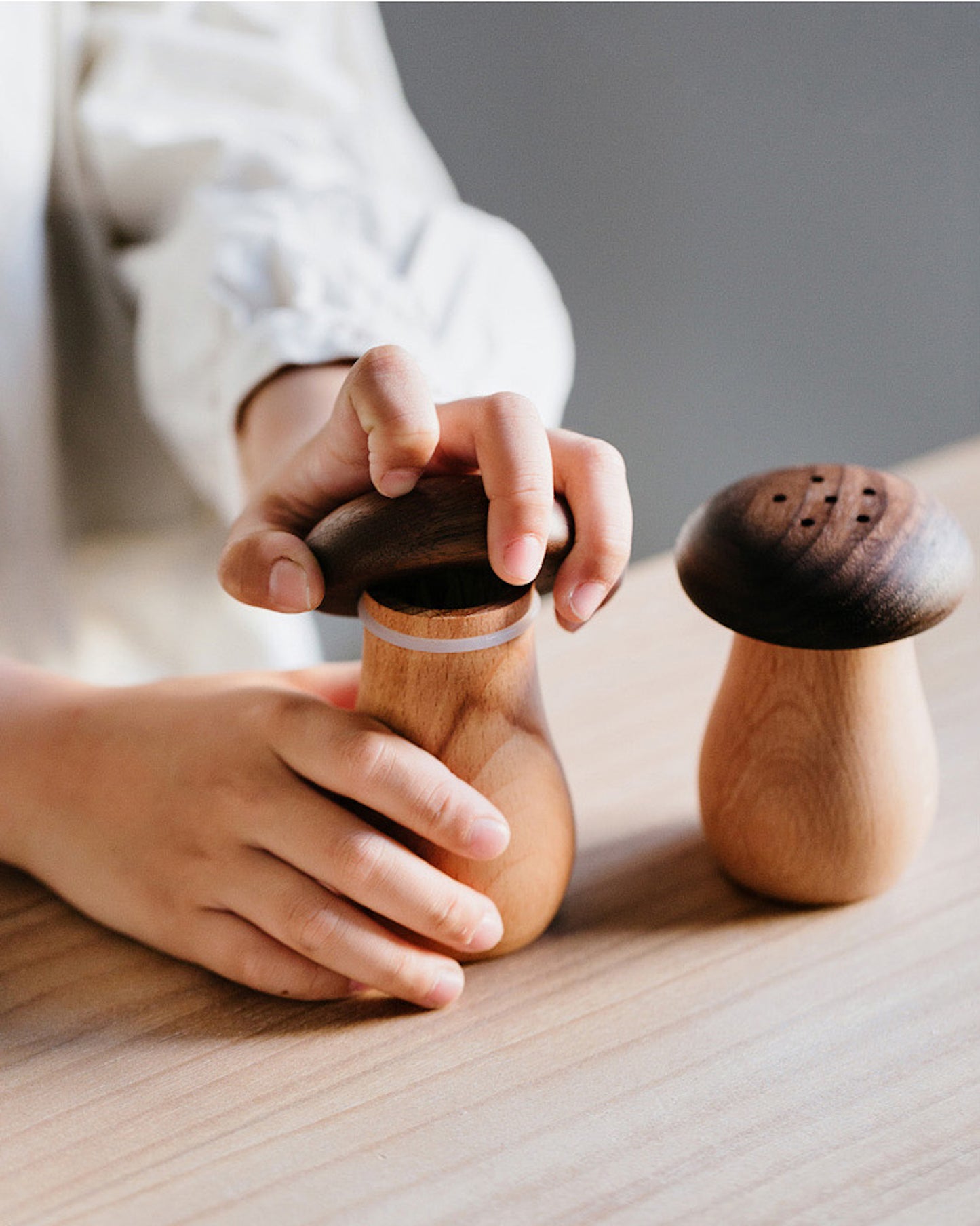 Solid Wood Mushroom Toothpick Holder | Dispenser