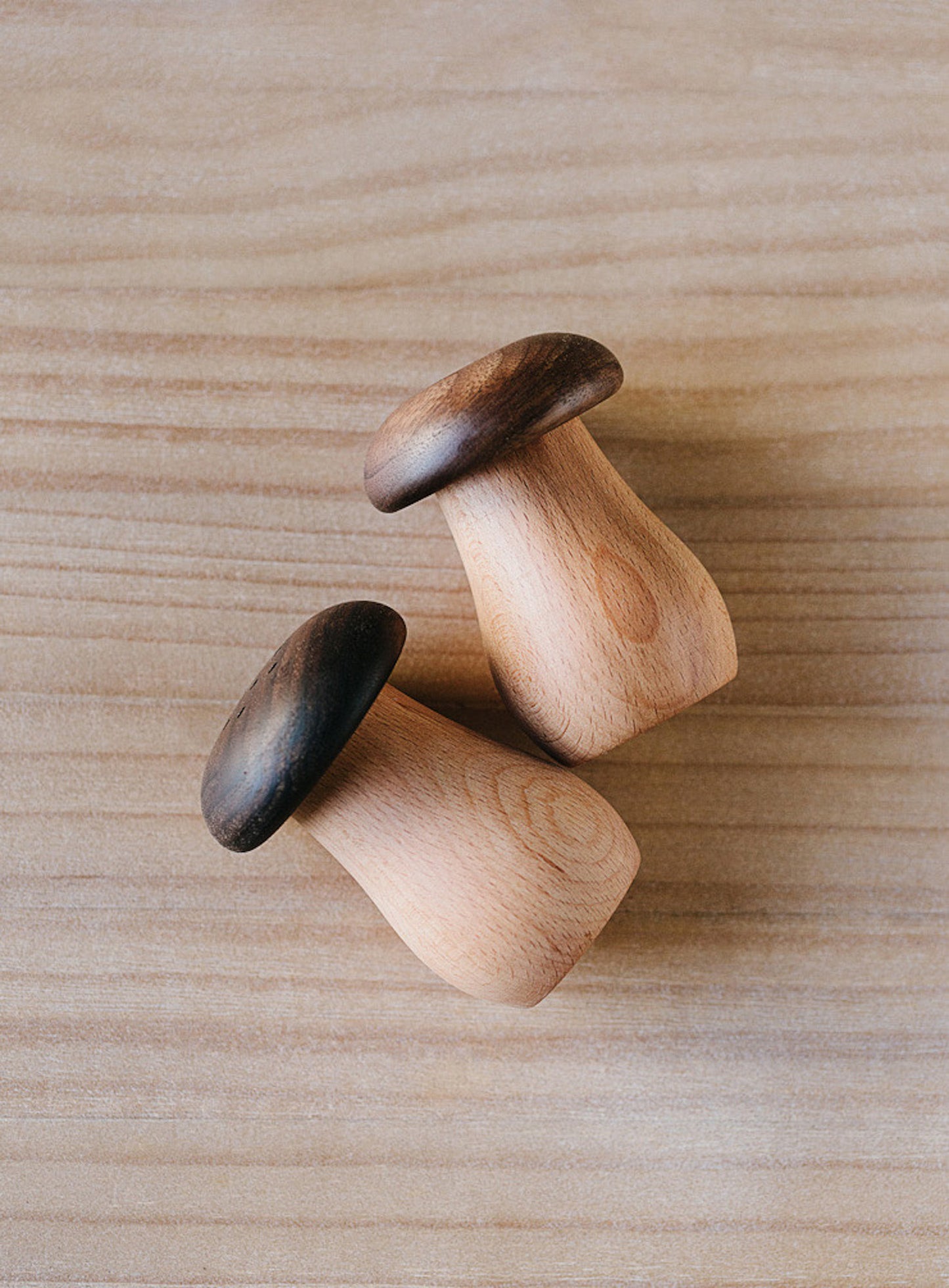 Solid Wood Mushroom Toothpick Holder | Dispenser