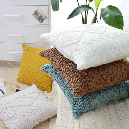 Decorative Knitted Cushion Cover