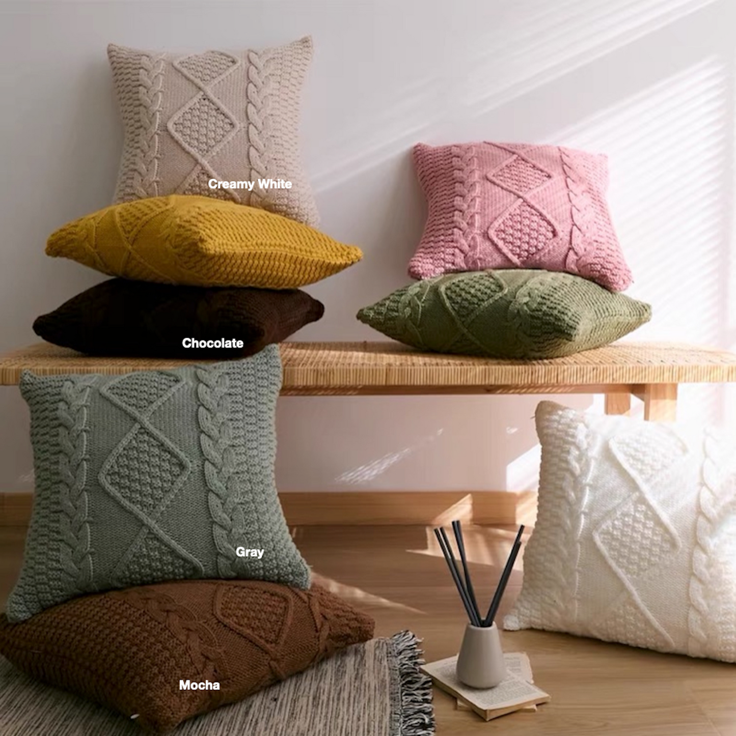 Decorative Knitted Cushion Cover