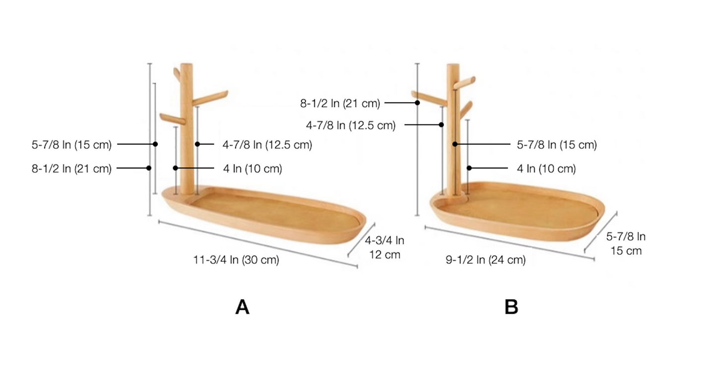 Wooden Tabletop Key Tray