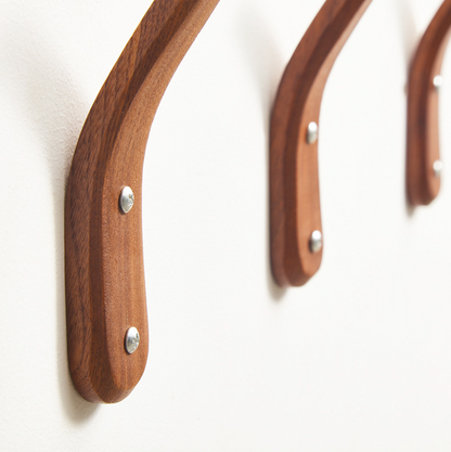 Walnut Coat/Hat Hooks