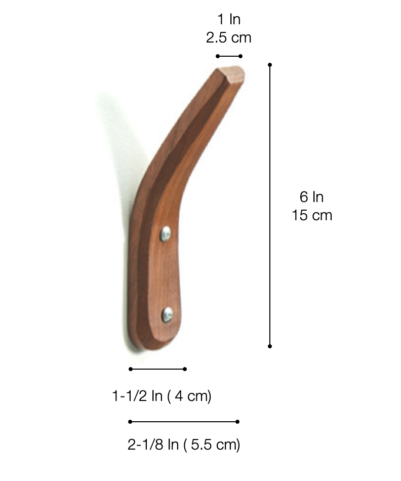 Walnut Coat/Hat Hooks