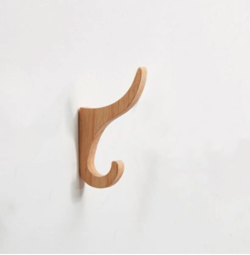 Natural Wood Coat/Hat Hooks | Upper & Lower Hook